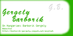 gergely barborik business card